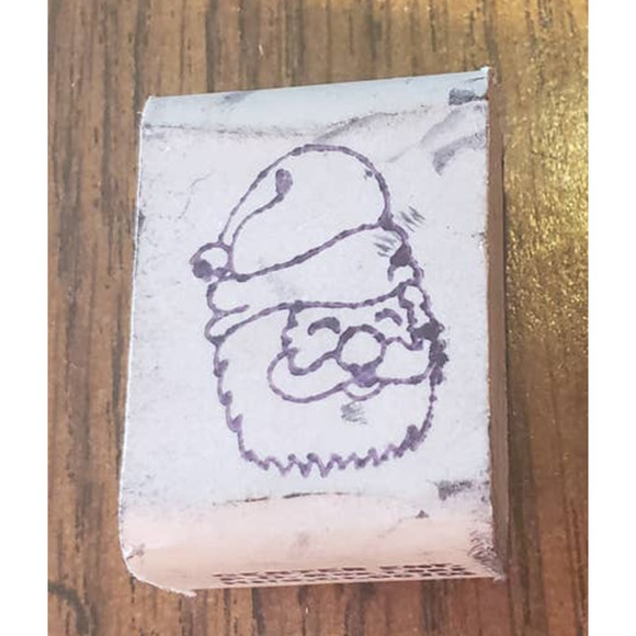 Lot of 10 Small Animals and Figures Wood Mounted Rubber Stamps Santa Turkey Dino - Picture 9 of 16